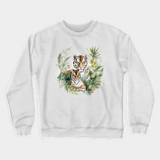 Tiger with cub Crewneck Sweatshirt